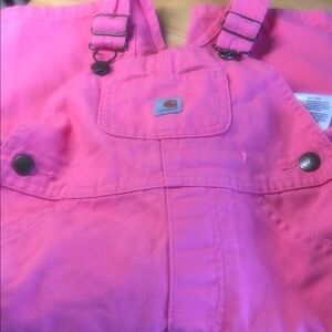Carhartt Kids spring Bright Pink Overalls